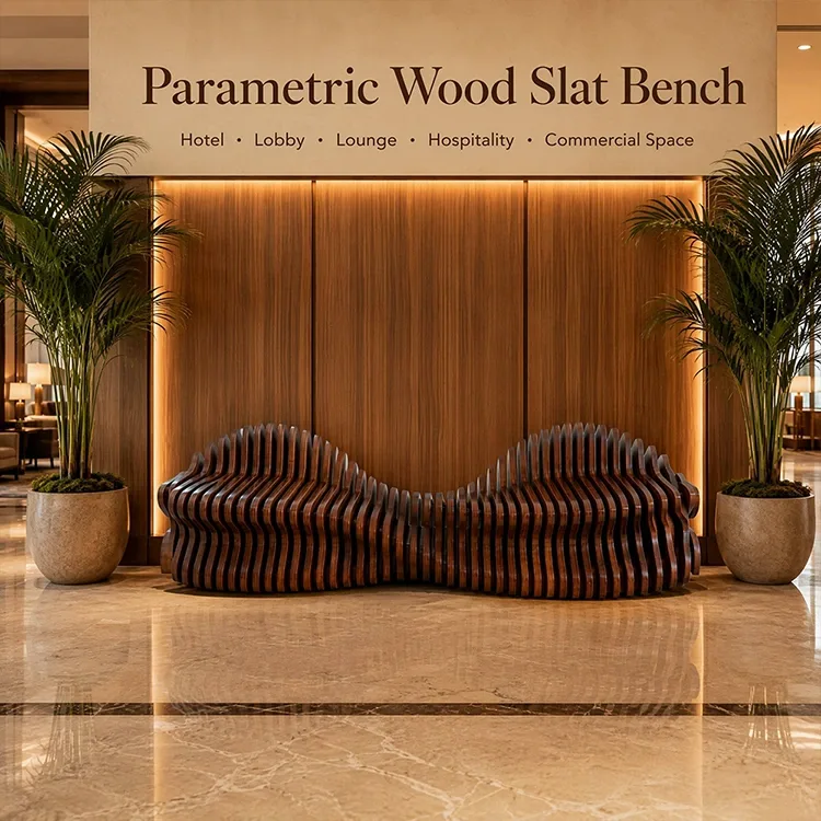 Banco de madera paramétrico personalizado