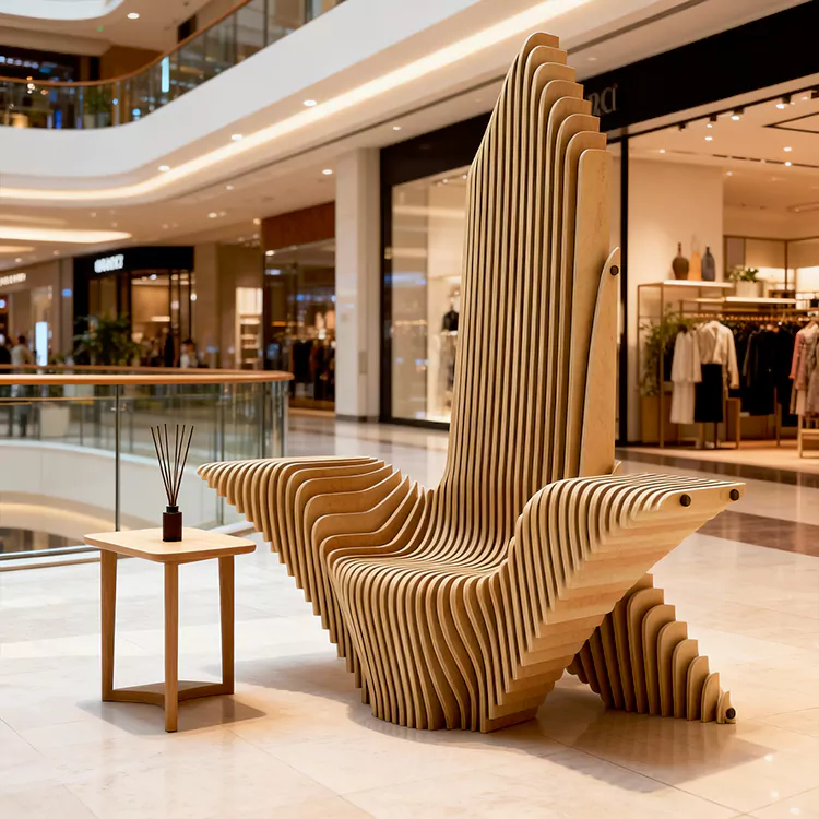 Parametric High Back Sculpture Accent Chair